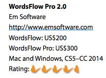 WordsFlow 2.0 review from InDesign Magazine – Em Software